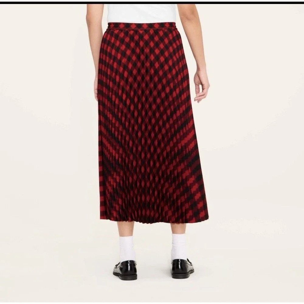 Women's Buffalo Check Midi A-Line Pleated Skirt - Woolrich Size Large